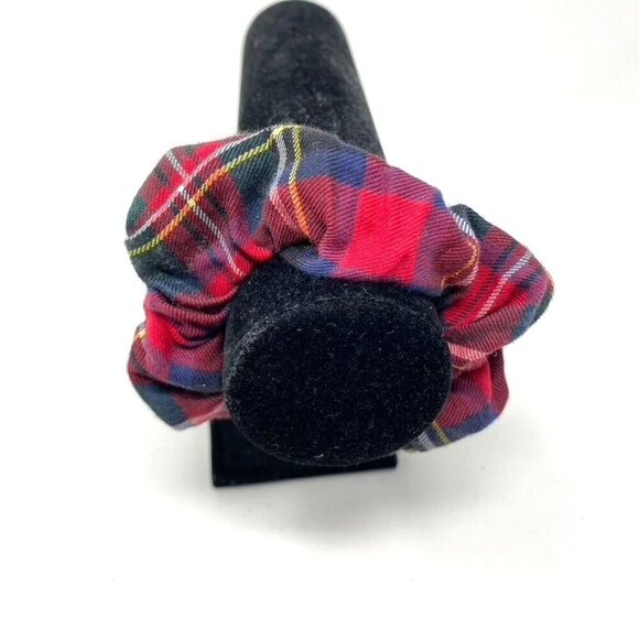 Tartan Red Plaid Scottish Elastic Scrunchie Hair Accessory - Picture 2 of 3